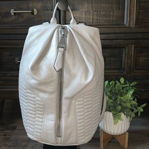 AIMEE KESTENBERG GRAY QUILTED TAMITHA LEATHER BACKPACK